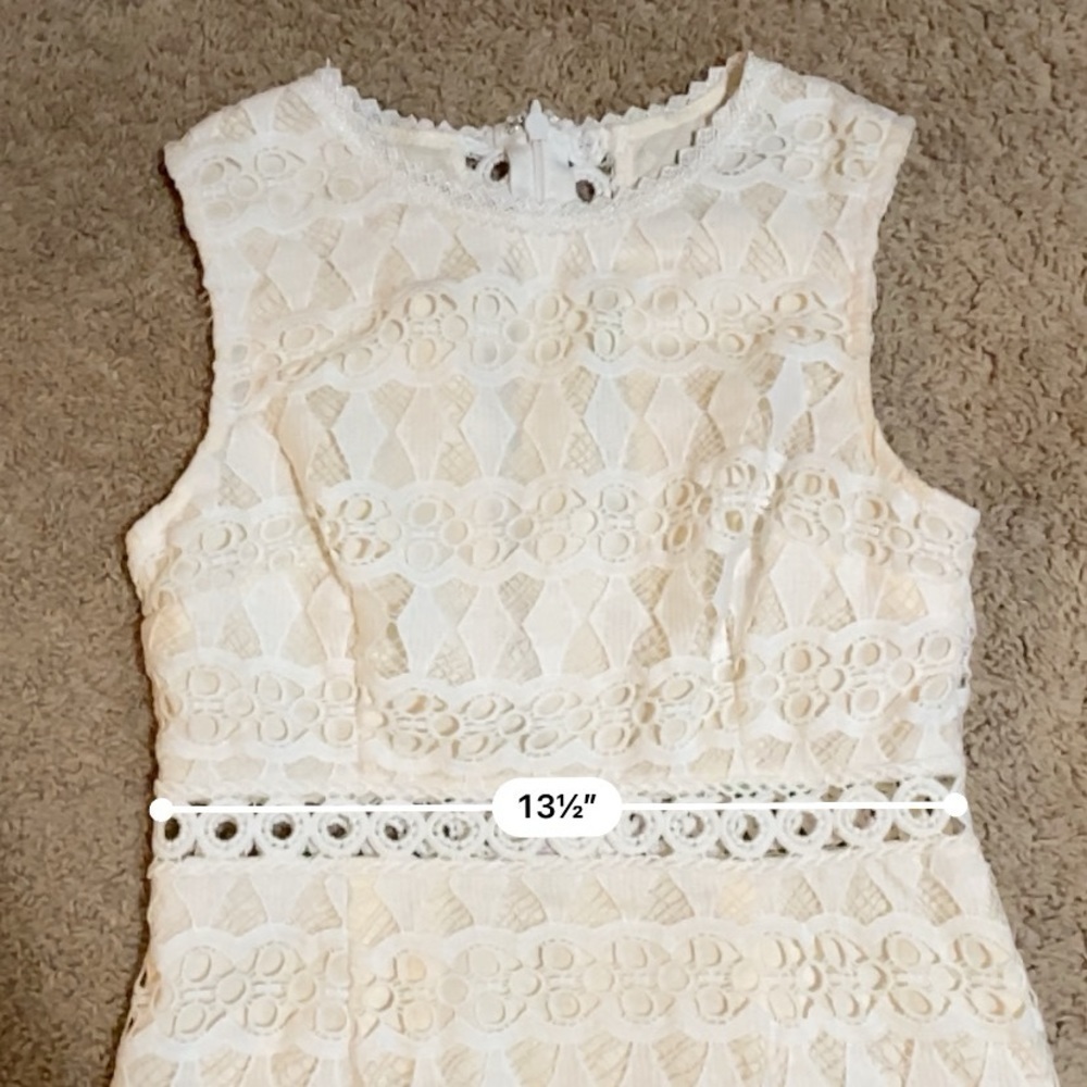 Lulus White Crochet Lace Sleeveless Bodycon Dress Size M - Picture 12 of 13